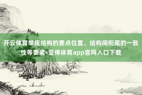 开云体育举座结构的要点位置、结构间衔尾的一致性等要素-亚傅体育app官网入口下载